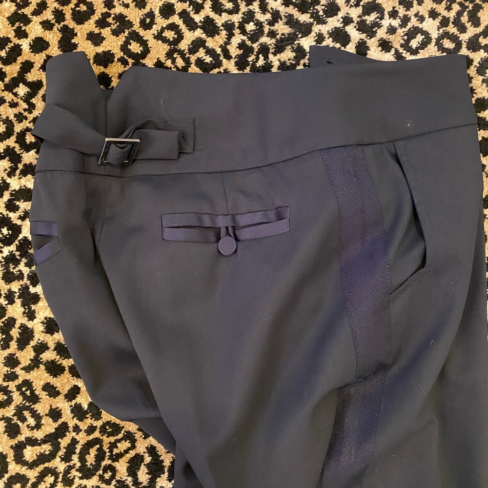 Elegant Diane von Furstenberg Low Rise Tuxedo Trousers Beautiful Detail EUC!